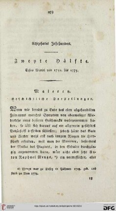 Achtzehntes Jahrhundert: Zweyte Hälfte