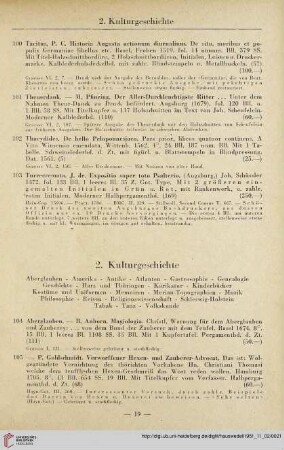 2. Kulturgeschichte (Nr. 104 - 339a)