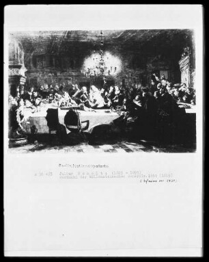 Das letzte Gastmahl der Wallensteinschen Offiziere. Entwurf