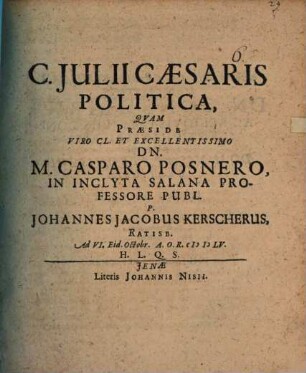 C. Iulii Caesaris politica