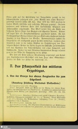 II. Das Pflanzenkleid des mittleren Erzgebirges