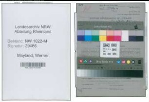 Entnazifizierung Werner Mayland , geb. 26.05.1909 (Arbeiter)