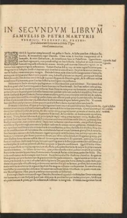 In Secundum Librum Samuelis D. Petri Martyris ... Commentarius.