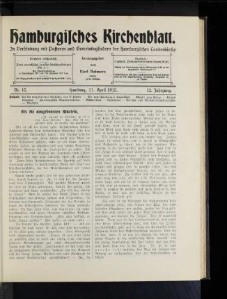 Als die neugeborenen Kindlein.