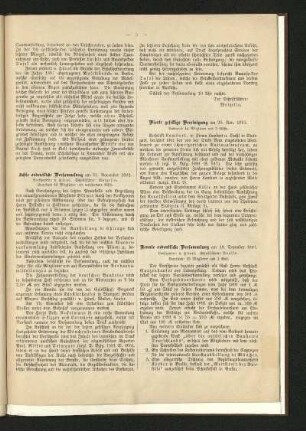 Achte ordentliche Versammlung am 21. November 1891