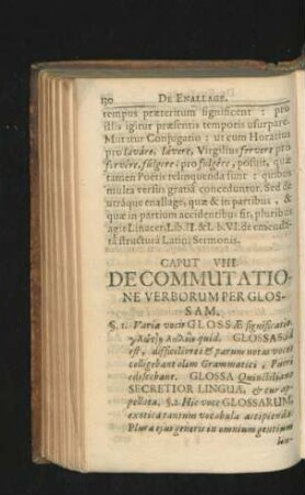 Caput VIII. De Commutatione Verborum Per Glossam.