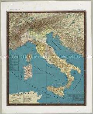 Bauerkeller's Handatlas der allgemeinen Erdkunde, der Länder- und Staatenkunde: Italien