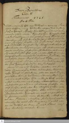 Tagebuch von Johann Christoph Silchmüller.