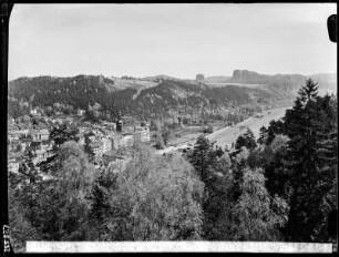 Blick auf Schandau und Schrammsteine