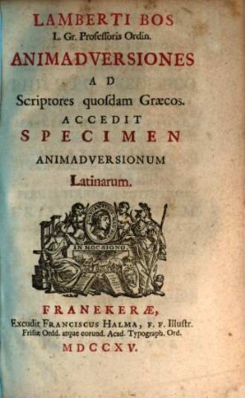 Animadversiones ad scriptores quosdam graecos