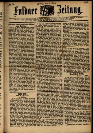 Ausgabe vom Freitag, den 08. März 1889.