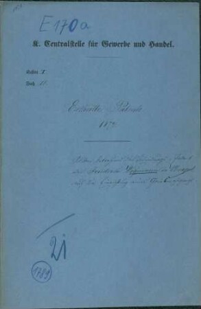 Patent des Friedrich Wegmann in Neapel auf die Einrichtung eines Griesmahlgangs