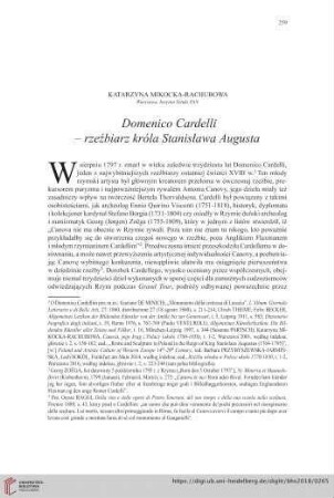 80: Domenico Cardelli - rzeźbiarz króla Stanisława Augusta