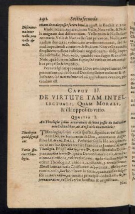 Caput II. De Virtute Tam Intellectuali, Quam Morali, & illi opposito vitio.