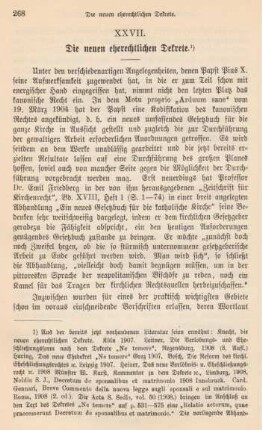 268-286 Die neuen eherechtlichen Dekrete