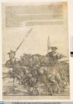 Der Triumphzug Kaiser Karls V., Bl. 6, Hinteres Gespann
