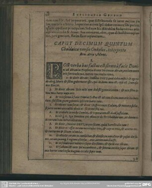 Caput Decimum Quintum Chaldaica versio Onkelos, interprete Ben. Aria Mont.