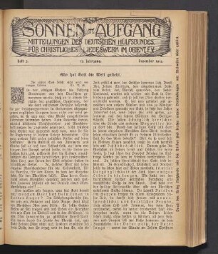 Heft 3. 17. Jahrgang. Dezember 1914