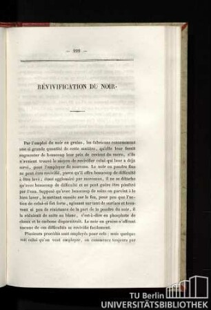 Révivification du noir
