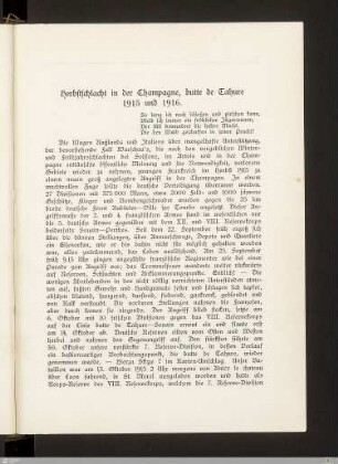 Herbstschlacht in der Champagne, butte de Tahure 1915 und 1916
