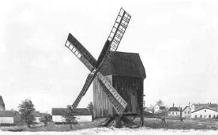Wiedemar. Moritzmühle, Bockmühle, Gemälde von Max Troitzsch, 1953, Repro