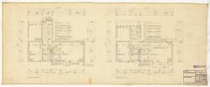 Wohnhaus Mildenberger, Hochberg: Grundrisse Erdgeschoss, Obergeschoss 1:50