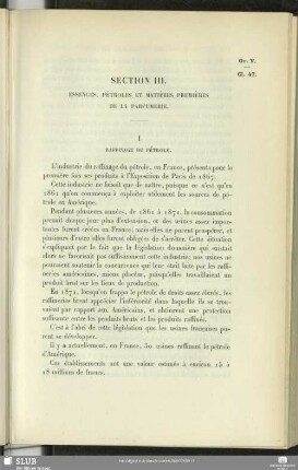 Section III. Essences, Pétroles Et Matières Premières De La Parfumerie