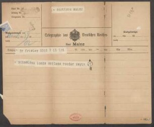 Brief an B. Schott's Söhne : 13.12.1902