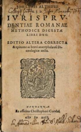 Iurisprudentia romana methodice digesta : libri II