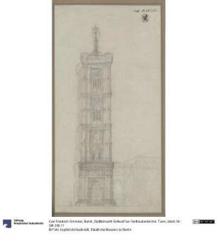 Berlin, Spittelmarkt. Entwurf zur Gertraudenkirche. Turm