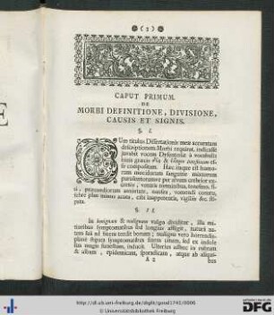 Caput Primum. De Morbi Definitione, Divisione, Causis Et Signis.