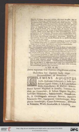 §.VII. & ult. Seriem magnorum Ord. Teutonici Magistrorum exhibent