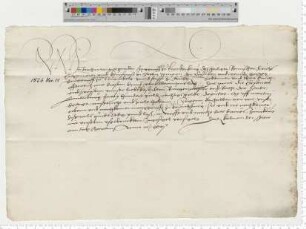 Markgraf Joachim zu Brandenburg bescheinigt Bürgermeistern und Ratsmannen den Empfang der zu Martini fälligen, an seinen Rentmeister Valentin Winsen übermittelten 200 rheinischen Gulden.