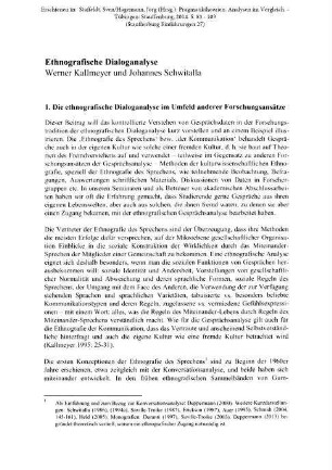 Ethnografische Dialoganalyse