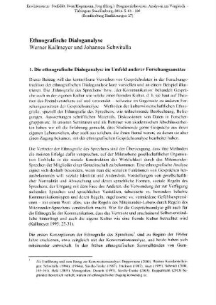 Ethnografische Dialoganalyse