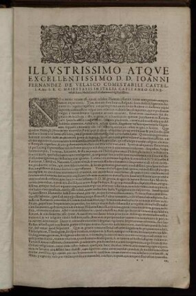Illustrissimo Atque Excellentissimo D. D. Ioanni Fernandez De Velasco Comestabili Castellae ...