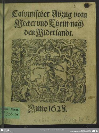 Calvinischer Abzug vom Necker vnd Rhein nach den Niderlandt
