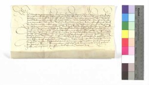 Propst Albrecht von Ellwangen verleiht dem Hanns Genntner Wiesen zu Lehen.