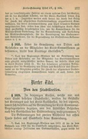 Vierter Titel. Von den Stadtkreisen