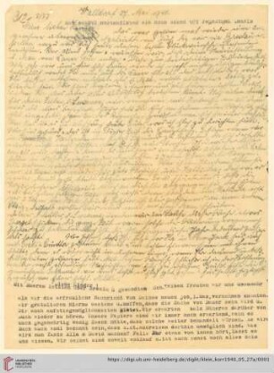 Korrespondenz von Alice und Ludwig Klein: Brief von Alice Klein und Ludwig Klein an Max Klein und Susanne Klein