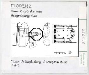Florenz: Baptisterium, Ausgrabungsplan