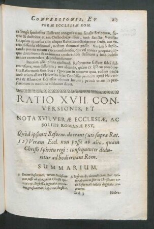Ratio XVII. Conversionis, Et Nota XVII. ...