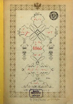 Tiroler Stenografenkalender, 4. 1865 (1864)