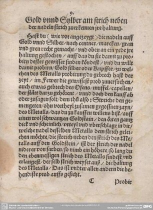9. Gold unnd Sylber am strich neben der nadeln strich zuerkennen ire haltung.