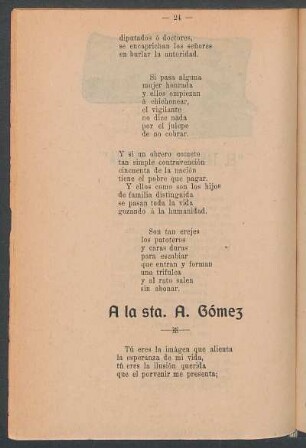 A la sta. A. Gómez