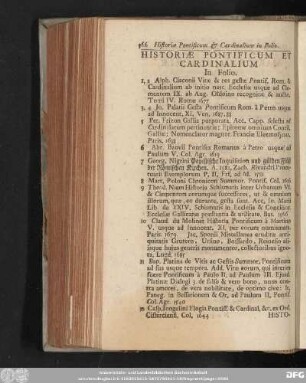 [XXVIII.] Historiae Pontificium Et Cardinalium