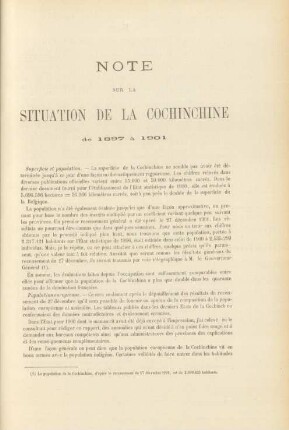 Note sur la situation de la Cochinchine