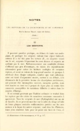Notes sur les reptiles de la Cochinchine et du Cambodge par le docteur Tirant, maire de Cholon (suite)