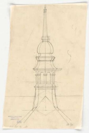 Thiersch, Friedrich von; Ludwigsburg; Garnisonkirche - Kirchturm (Ansicht)