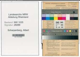 Entnazifizierung Albert Scharpenberg , geb. 17.06.1899 (Angestellter)